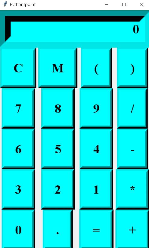 Python Tkinter Simple Calculator Pythontpoint