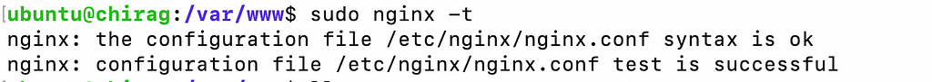 Nginx Syntax check command