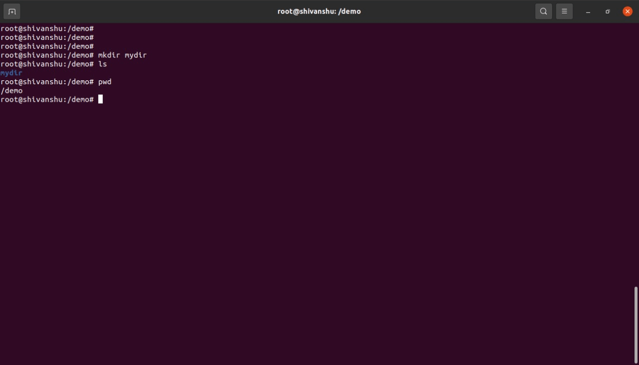 linux mkdir command