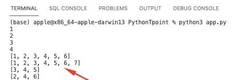 Index and Slicing example