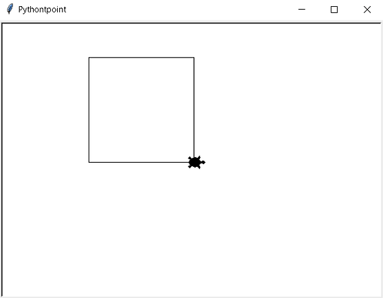 Python turtle square function