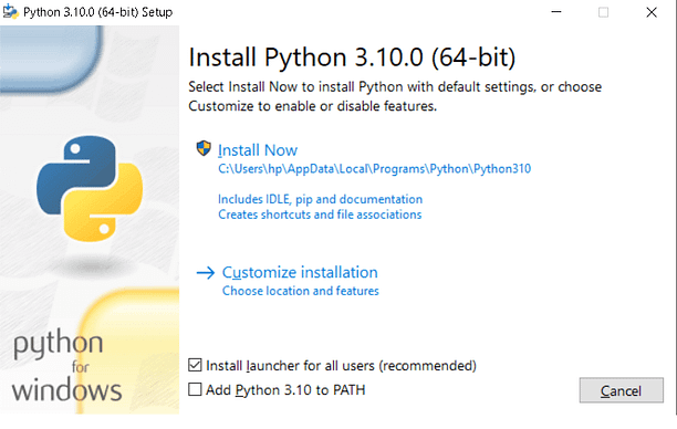 Python installation