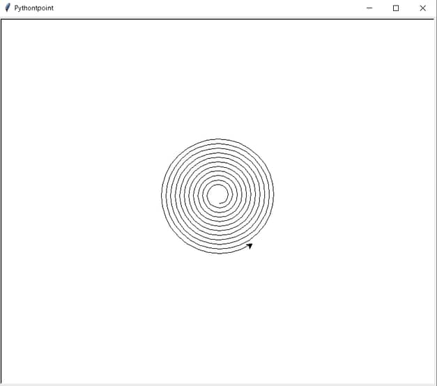 Python turtle circle spiral