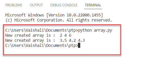 Python array