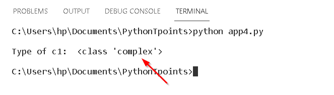 Python complex number