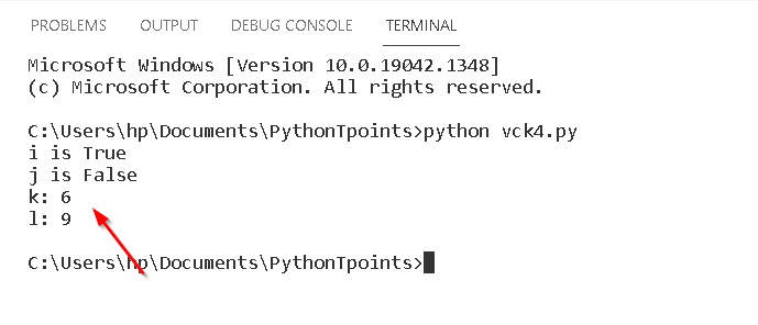 Python boolean literals