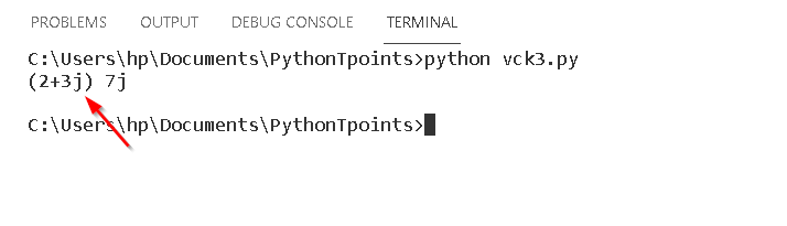 Python complex numeric literals