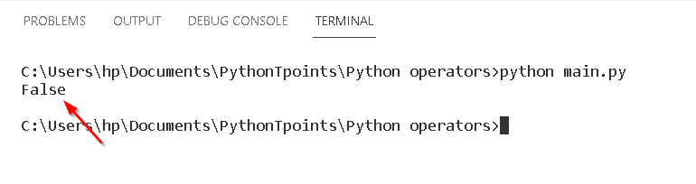 Python logical operators