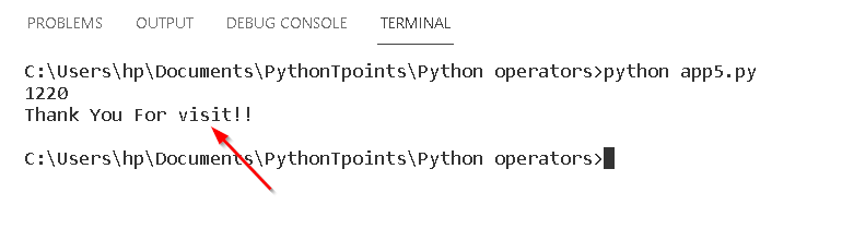 Python precendence operator