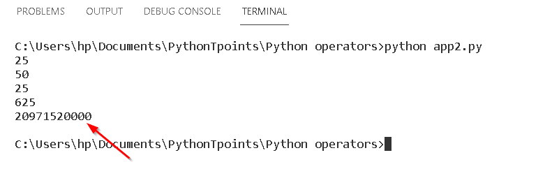 Python assignment operators