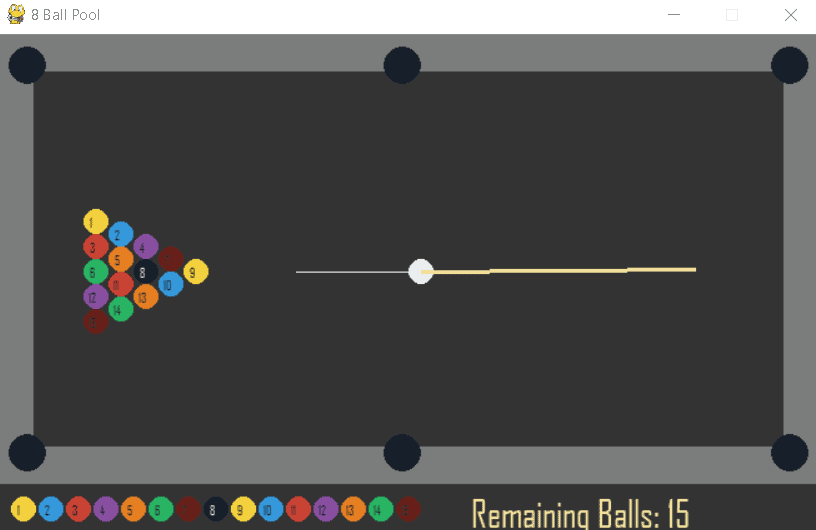 8 Ball Pool Game Using Python